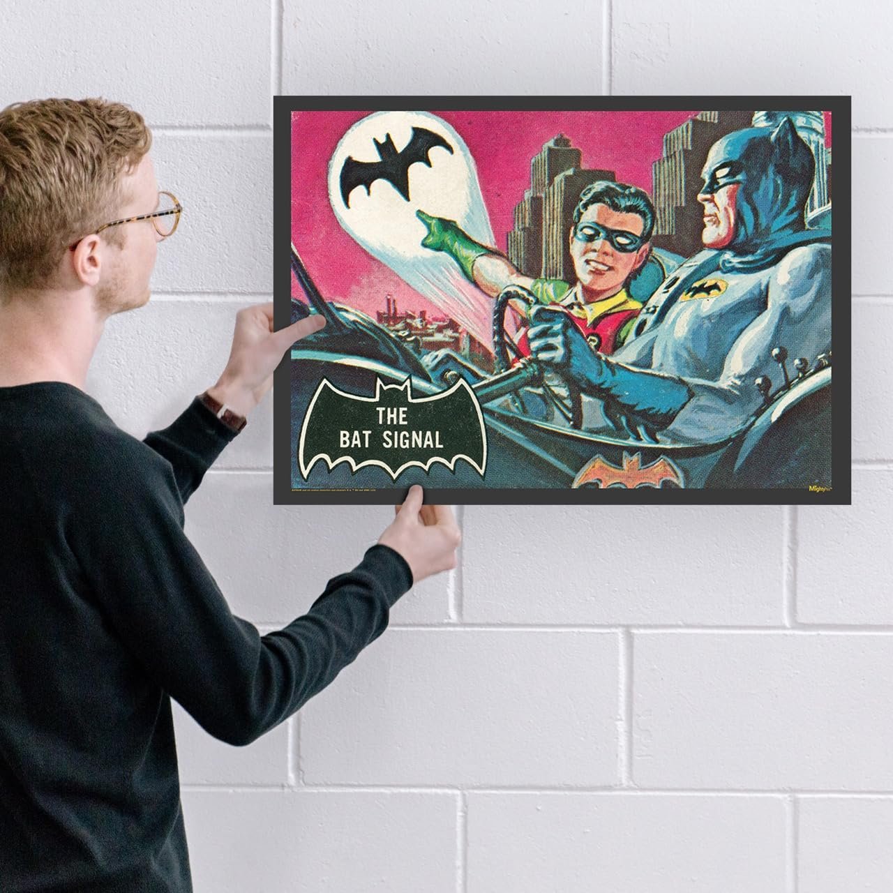 DC Batman 85th Anniversary – Durable 17” x 24” MightyPrint Wall Art – NOT Made of Paper – Officially Licensed Collectible