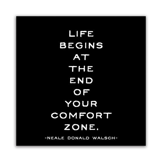 Quotable Cards, Magnet Life Begins At The End of Your