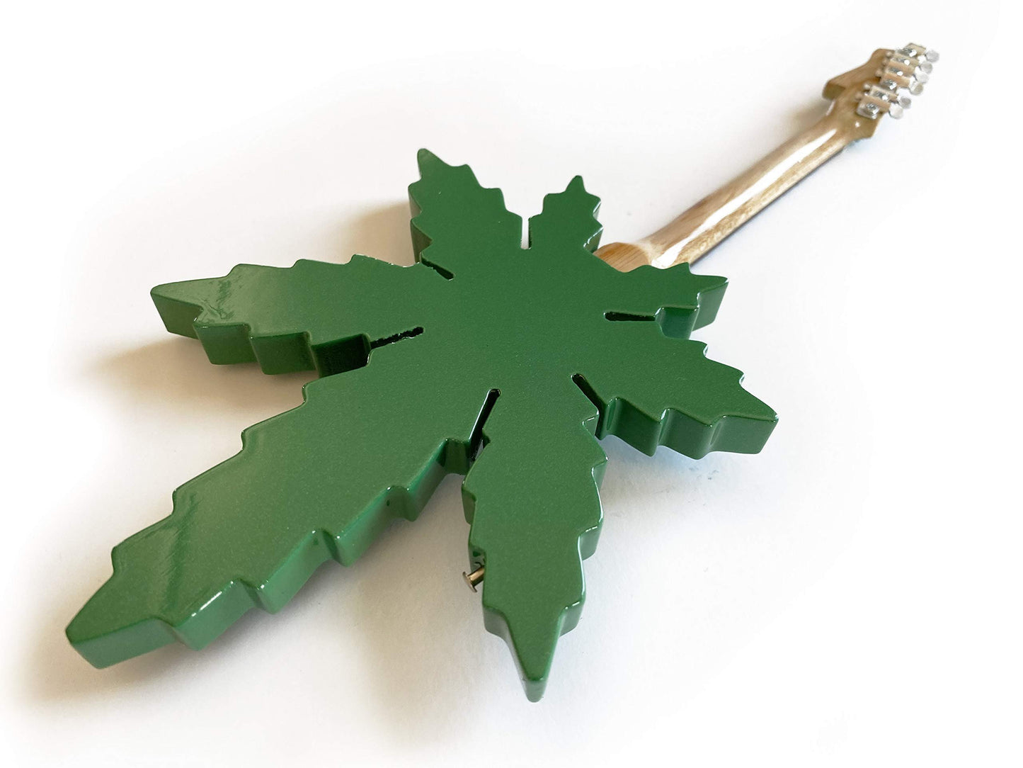 AXE HEAVEN 1:4 Scale Replica Pot Leaf Guitar Tommy Chong Pot Leaf Mini Guitar - Cheech and Chong Collectible