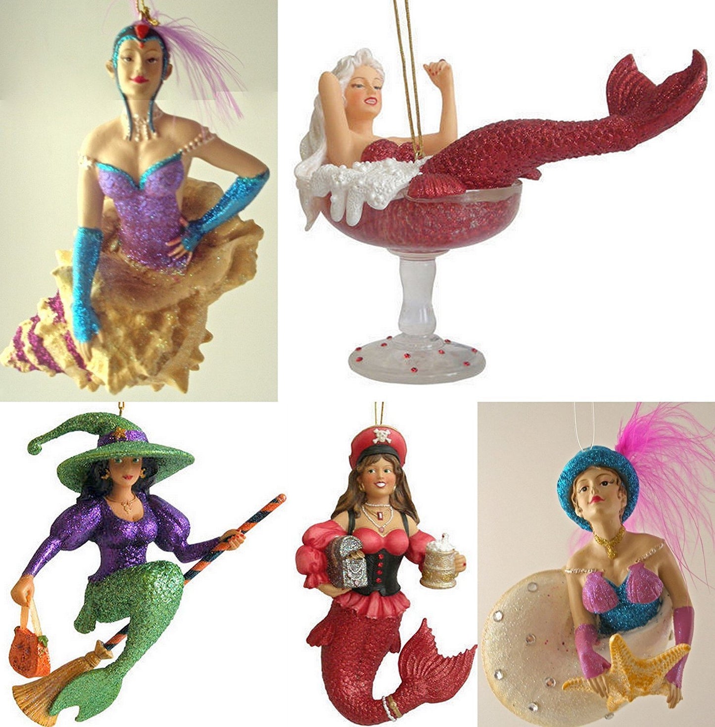 December Diamonds Mermaid Ornament Miss Margarita III Green
