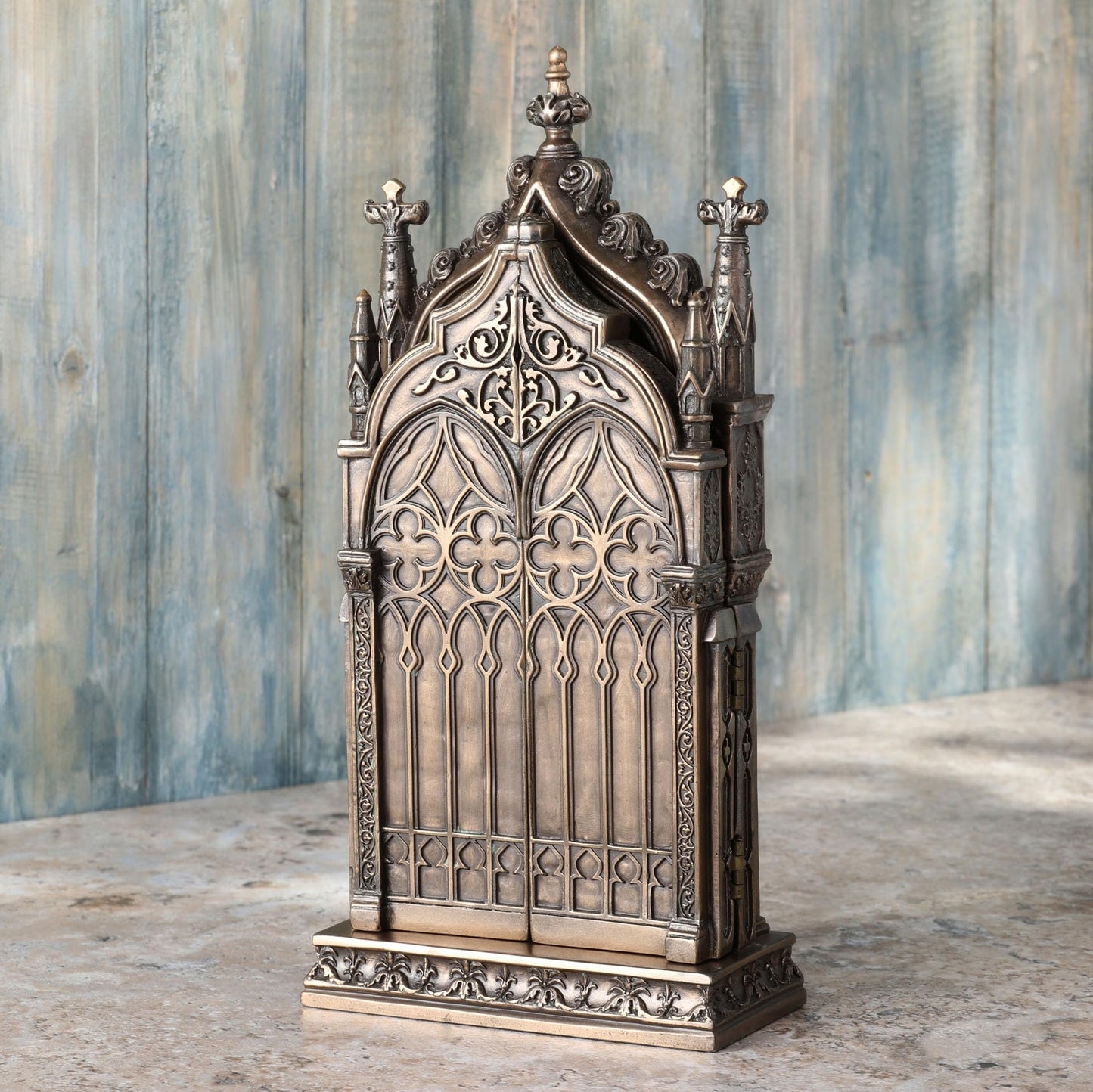 Nativity In Cathedral Triptych Statue Sculpture