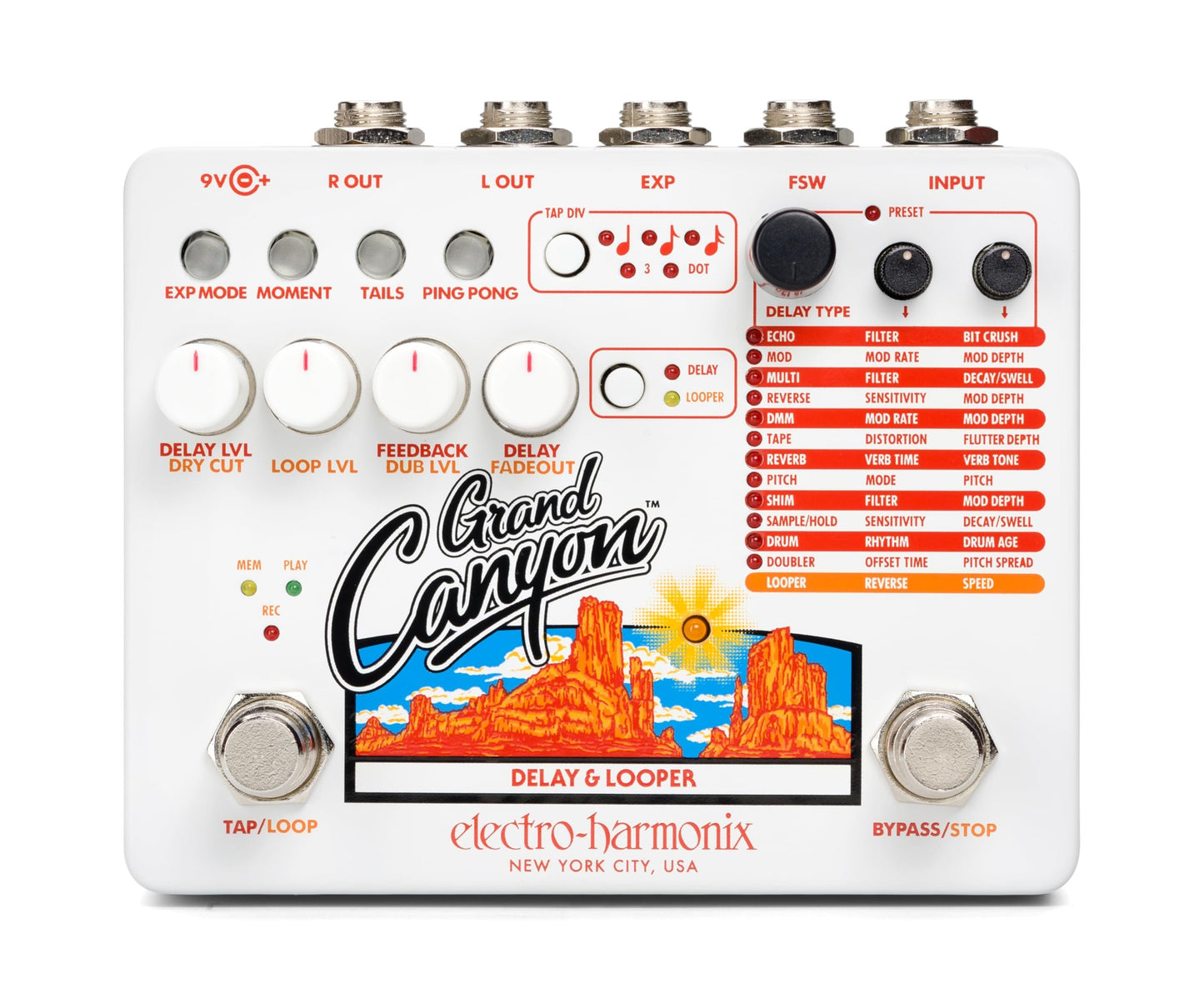 Electro-Harmonix Grand Canyon Delay & Looper Pedal