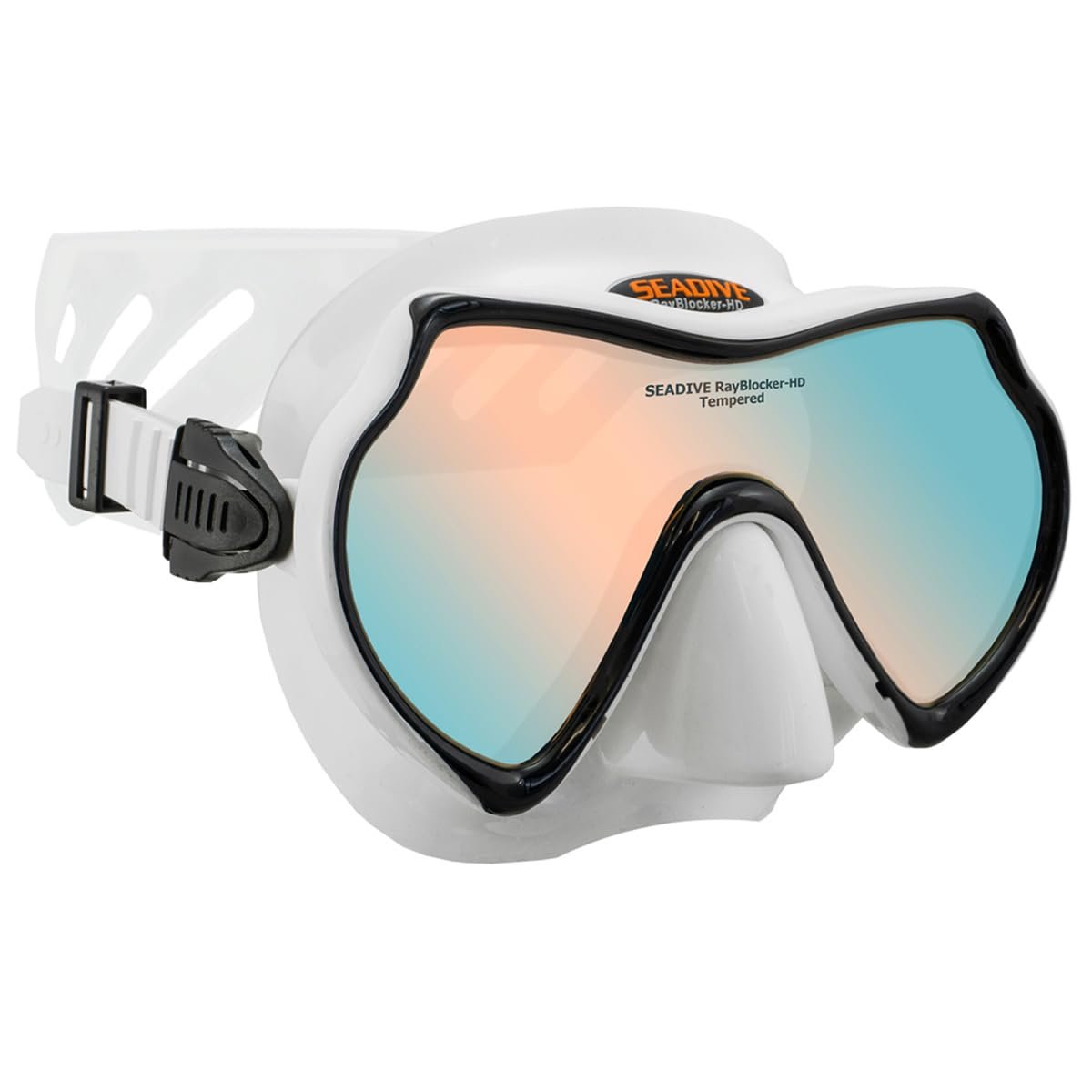 Seadive by XS Scuba Ray Blocker Eagleye SLX HD Mask - White, Without Purge