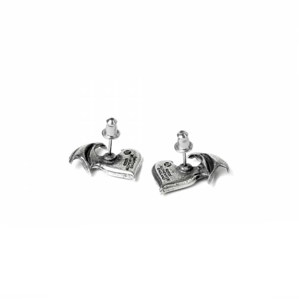 Alchemy Gothic England - Blacksoul Demon Heart Ear Studs
