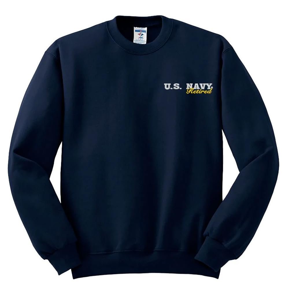 Honor Country US Navy USN Retired Crewneck Fleece Sweatshirt