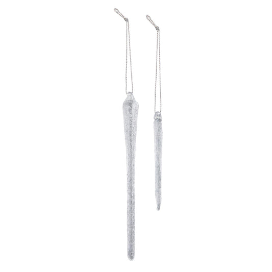 Old World Christmas Frosty Glass Icicles - Set of 24 Glass Hanging Ornaments