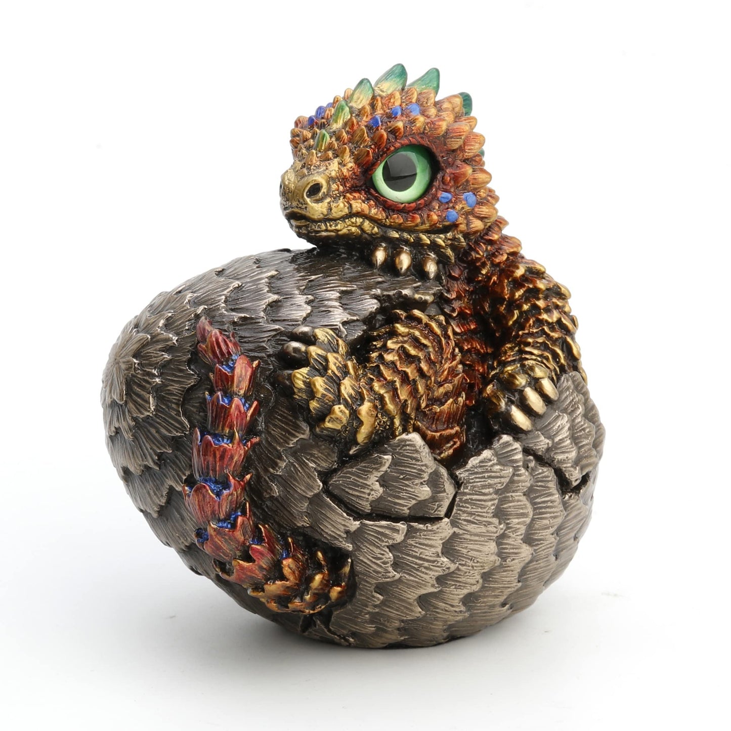 Veronese Design Scaly Baby Dragon Hatchling Cold Cast Resin Antique Bronze Statue
