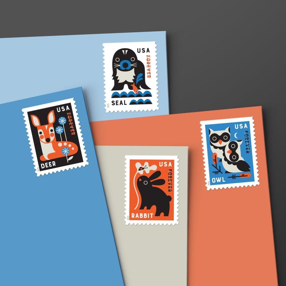 Baby Wild Animals 2025 (Book of 20) First-Class Mail Forever Postage Stamps