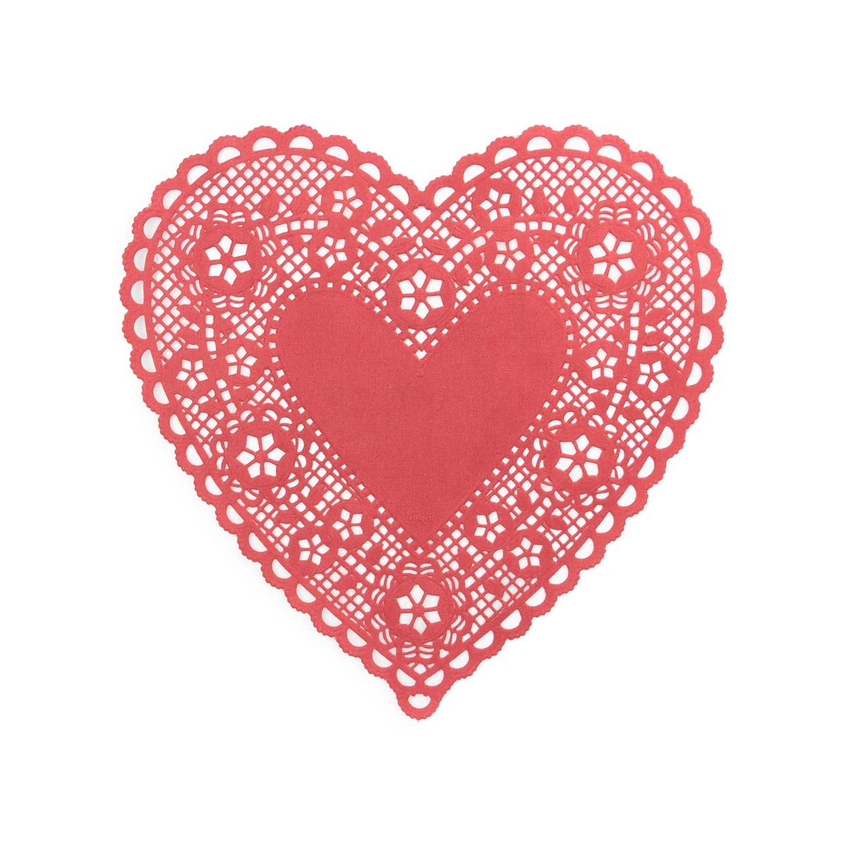 Hygloss Heart Doilies - 36 Pcs -8-Inch Pink Paper Heart Shaped Doilies for Valentines Crafts, Table Settings - Ideal for Valentine Doily, Paper Heart Doily Projects