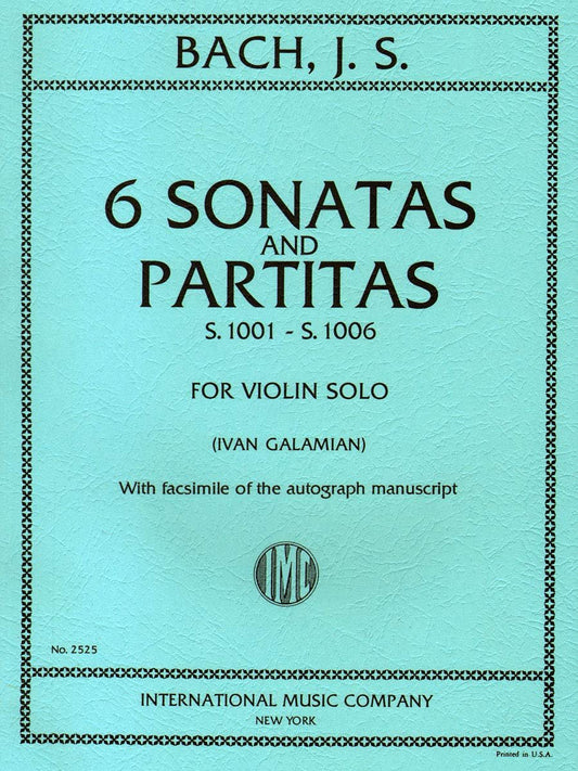 INT2525 - Bach - 6 Sonatas and Partitas S.1001-s.1006 For Violin Solo