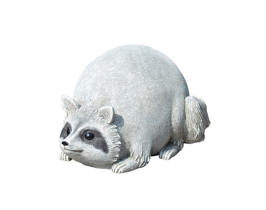 Roman 16278 Raccoon Pudgy Pals Grey 10 x 5.5 Inch Resin Stone Indoor Outdoor Garden Figurine
