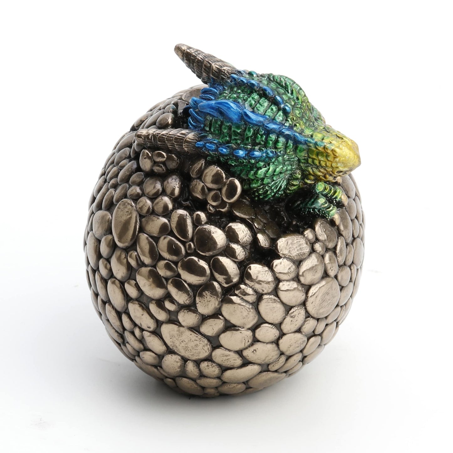 Veronese Design Horned Baby Dragon Hatchling Cold Cast Resin Antique Bronze Finish Statue