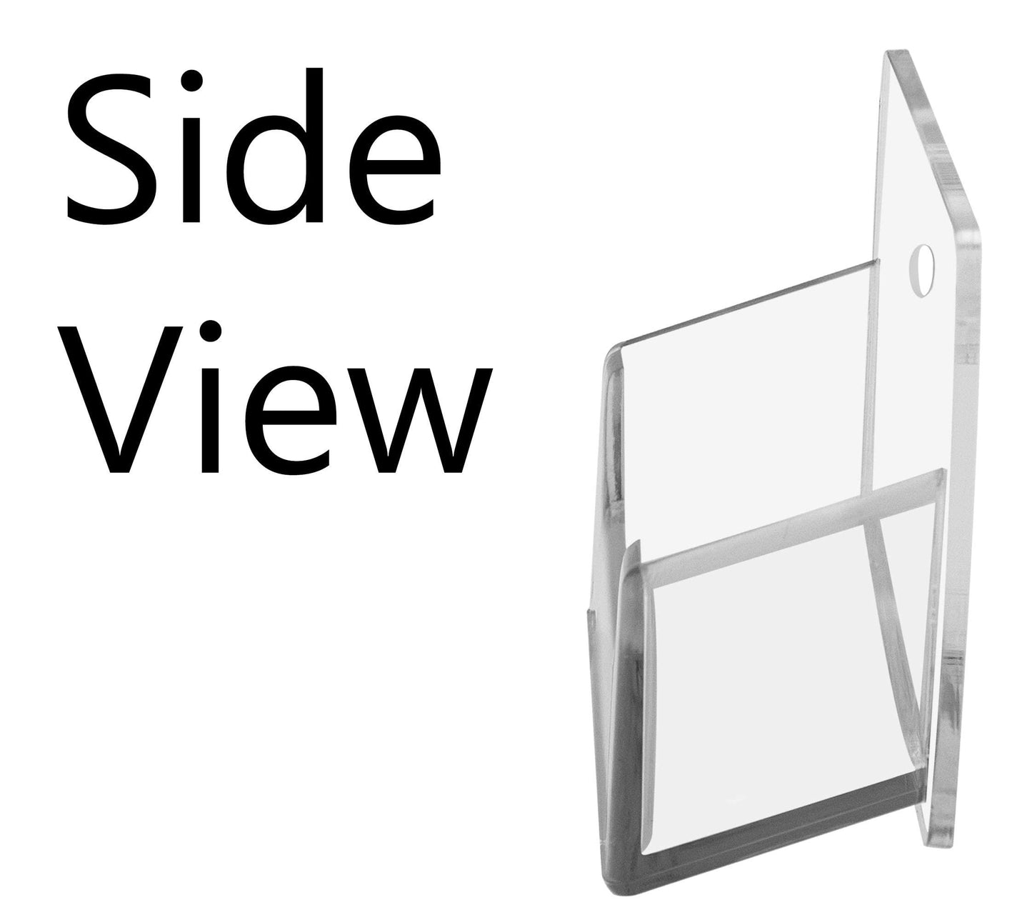 Marketing Holders Wall Business Card Holder with Hanging Hardware for 3.5" x 2" Gift Cards Clear Acrylic 8 Slot Display Holds 50 Contact or 30 Membership Cards No Assembly