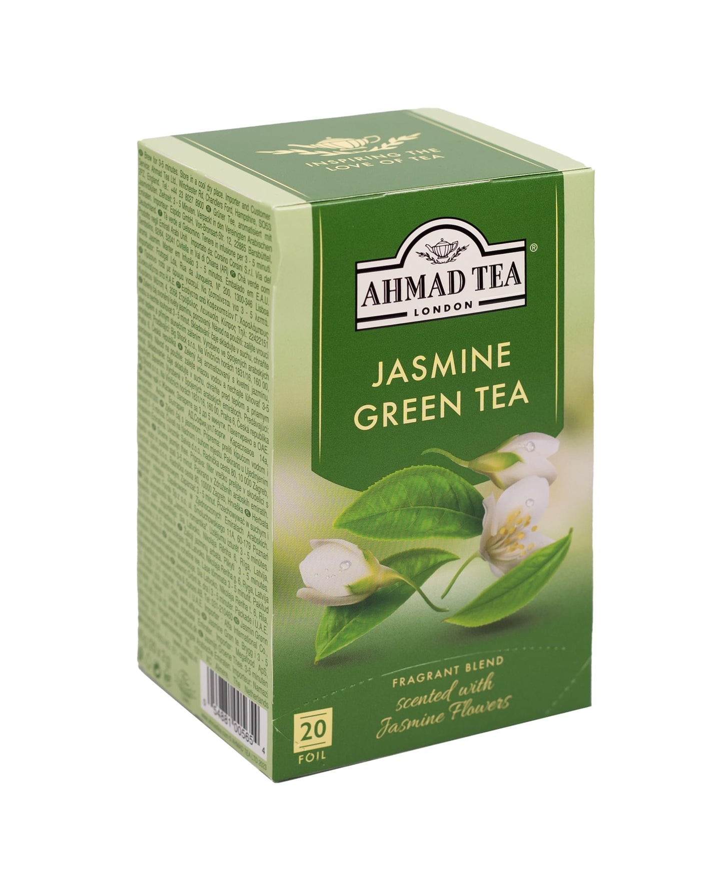 English Teas,"Jasmine Green Tea" - Tagged and Aluminium Foil Enveloped Teaba.