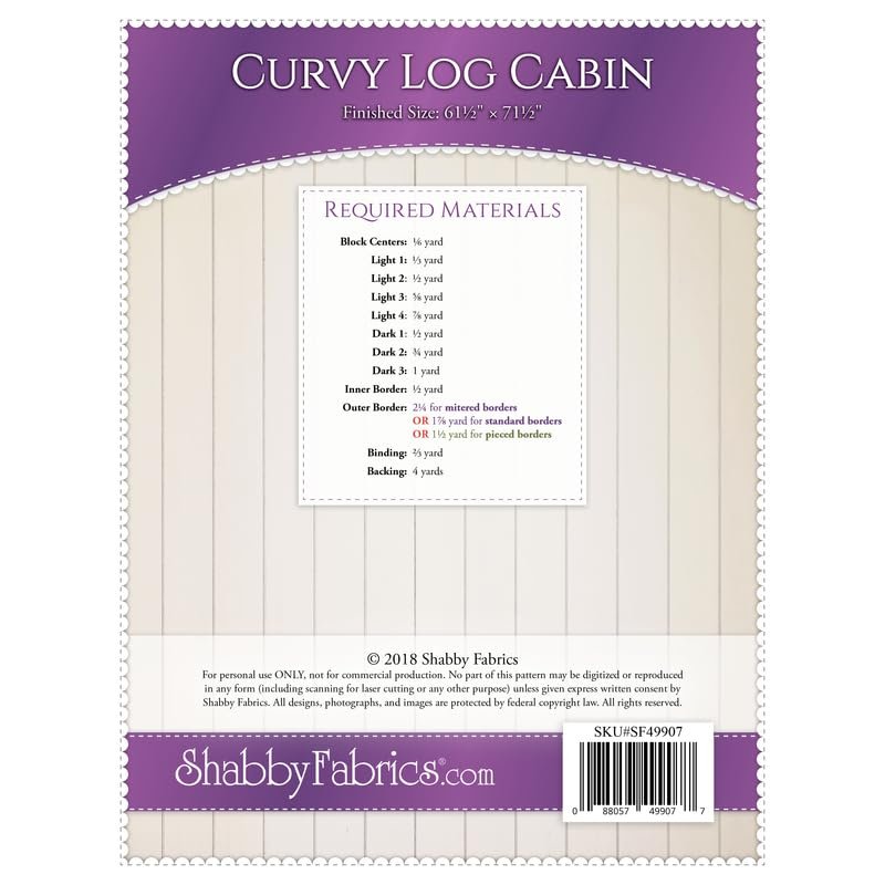 Curvy Log Cabin Quilt Pattern