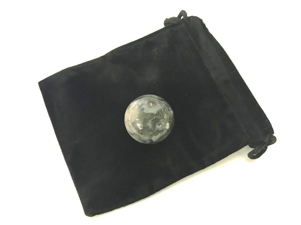 Zentron Crystal Collection 25mm Polished Sphere Gemstone Pocket Sized 1" with Velvet Bag