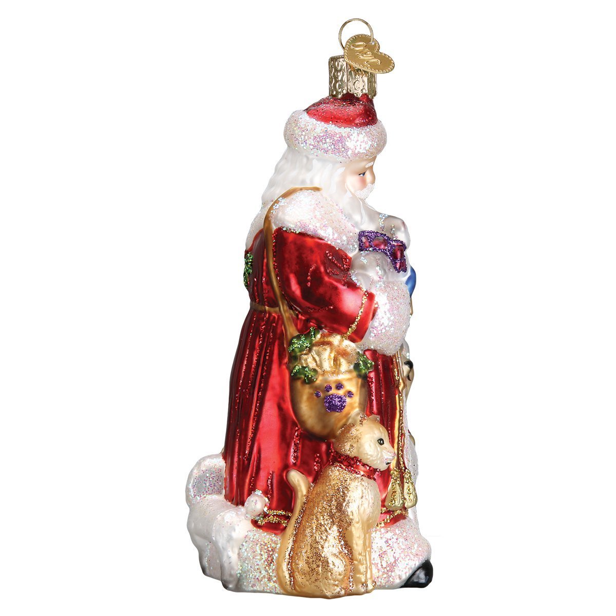 Old World Christmas Ornaments: Assortment of Santas Glass Blown Ornaments for Christmas Tree