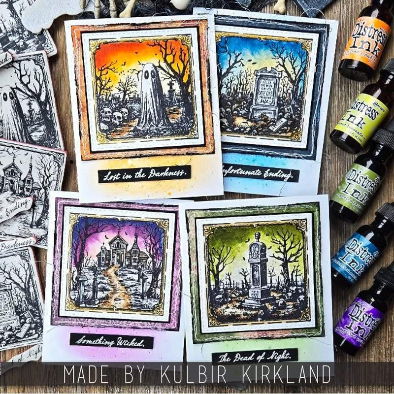 Tim Holtz Cling Stamps Framed Frights - CMS494