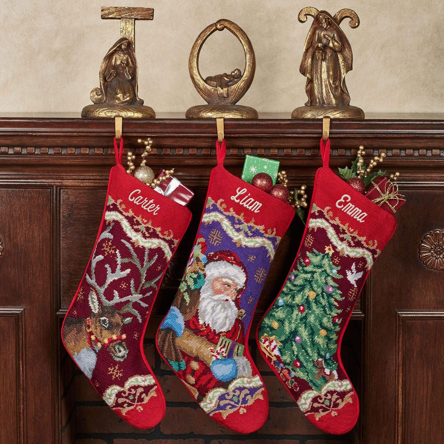 Peking Handicraft 31SJM4508MC Christmas Angel Needlepoint Stocking, 11 x 18"