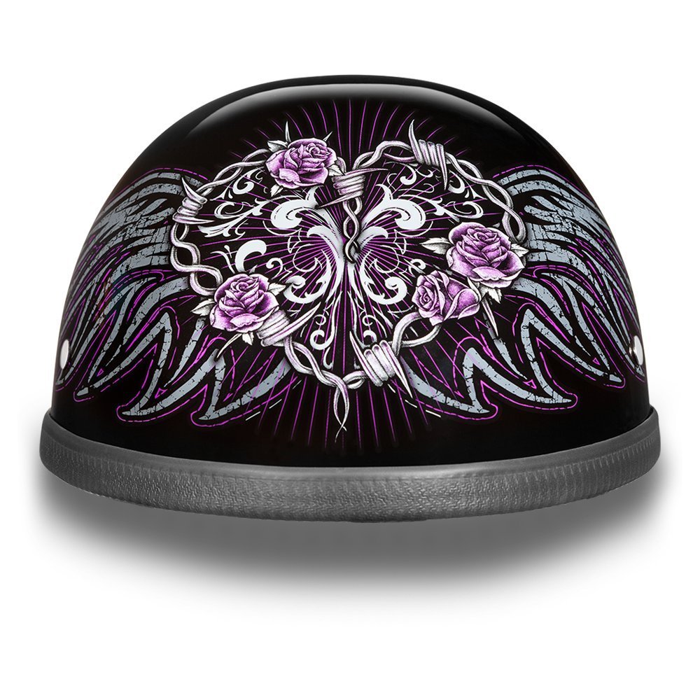 Daytona Helmets Graphics Bicycle Helmets for Men - Novelty Half Helmet with Breathable Liner - Retro Skull Cap – Eagle Headgear with Head Wrap