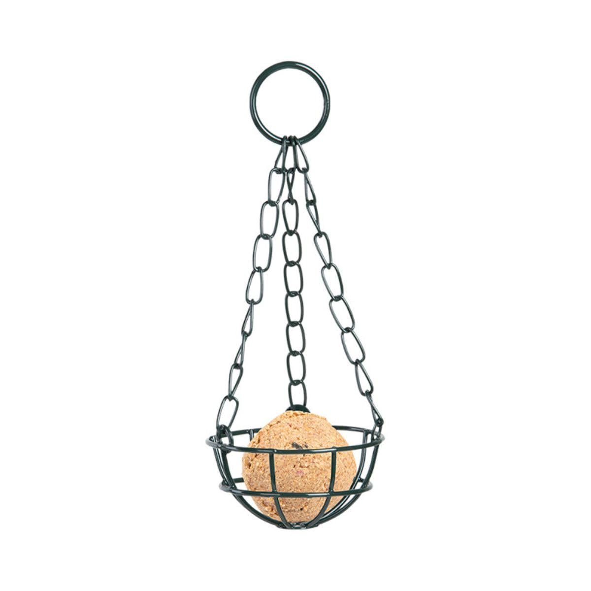 Esschert Design Open Top Suet Ball Holder, Metal, Green