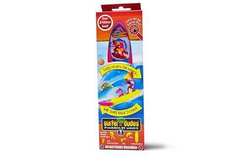 Surfer Dudes Legends & Surfer Pets Wave Powered Mini-Surfer, Pet and Surfboard Beach Toy