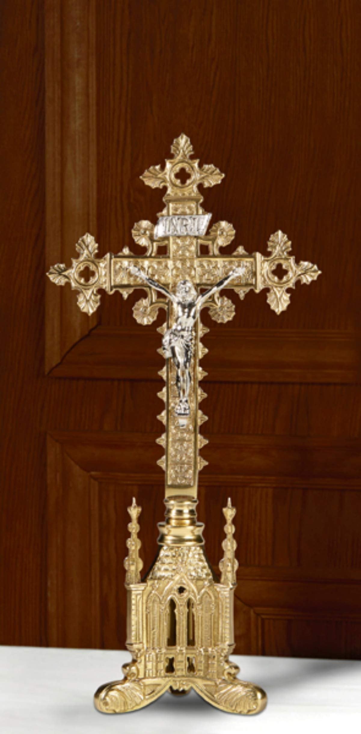 Sudbury Brass San Pietro Altar Crucifix, 17 1/2 Inch