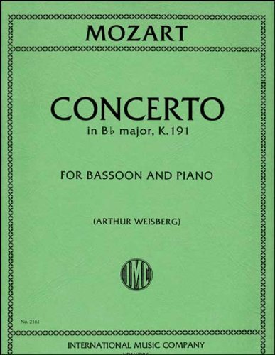 Concerto in Bb Major, K.191 for bassoon (IMC2161)