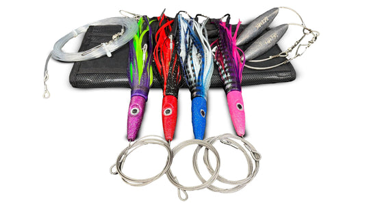 MagBay Lures High Speed Wahoo Lures Tournament Plomerito Set - 4pcs, Made in USA