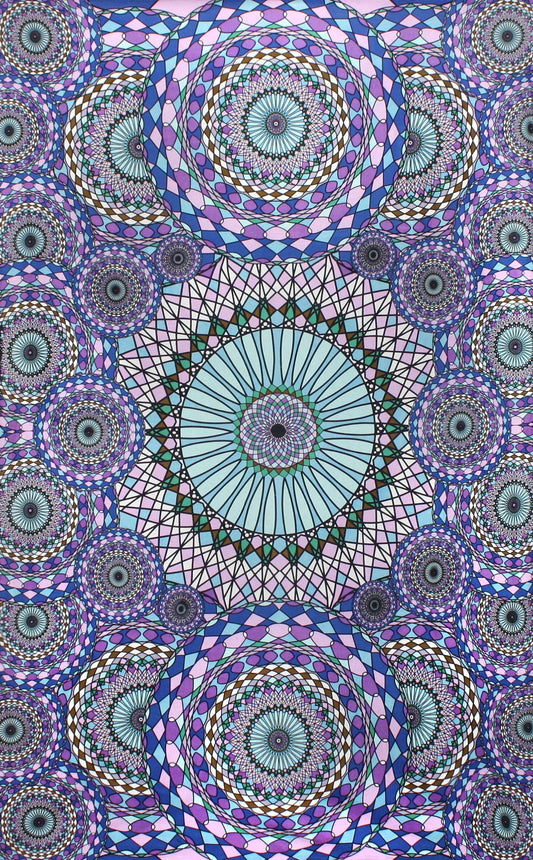Sunshine Joy 3D Geometric Rings Tapestry Tablecloth Beach Sheet 60x90 Inches