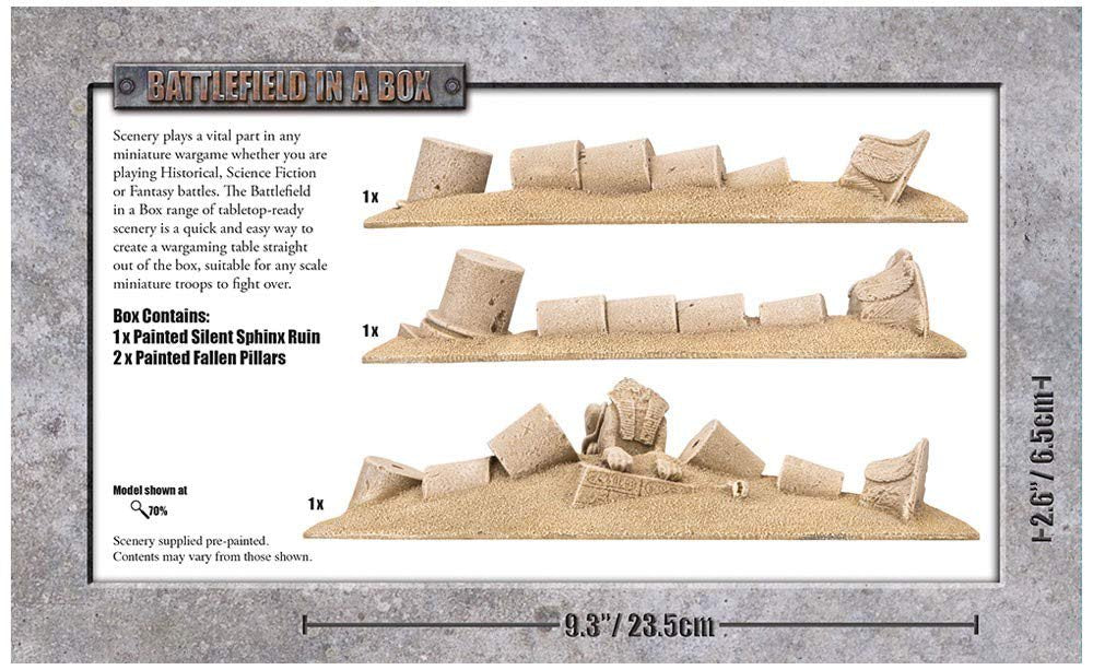 Battlefield In A Box: Forgotten City Riddling Sphinxes (BB904) - Includes 2 Pre-Painted Sphinxes, 35mm Terrain, Gale Force Nine, Tabletop Ready Scenery, Roleplaying Game Terrain, RPG Accessories