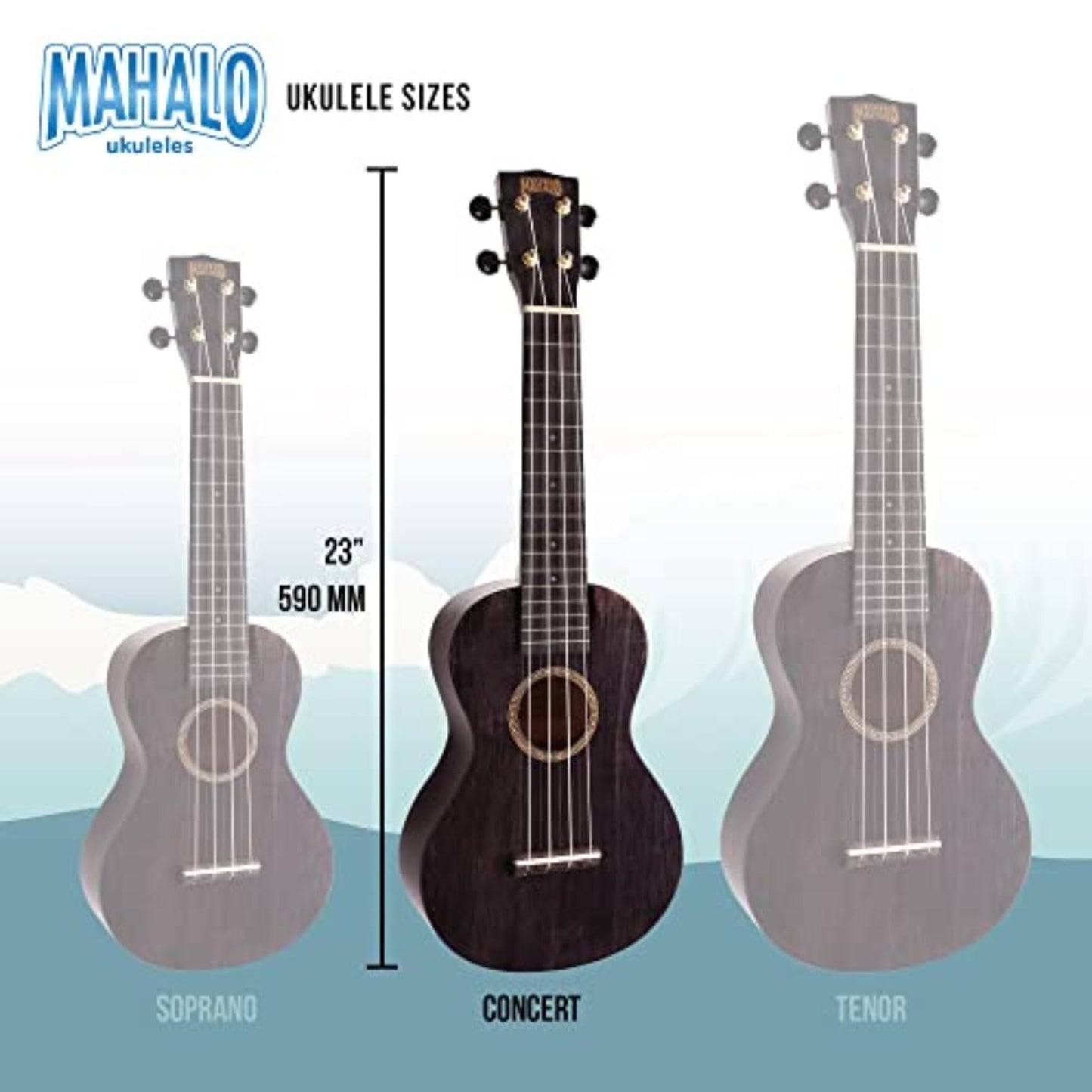 Mahalo 2516-BU Hano Concert Ukulele