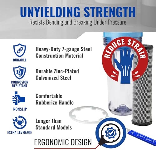 Superb Wrench SPBW-18 Heavy Duty Metal Water Filter Housing Wrench (4.24 inch Inside Diameter)