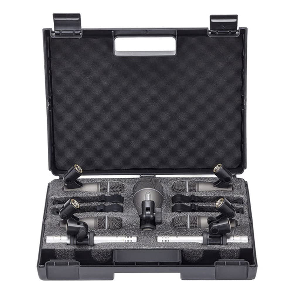SAMSON DK707 7-Piece Drum Microphone Kit with 7 Premium XLR Mic Cables, XLR-M to -F - Recording Accessory Bundle