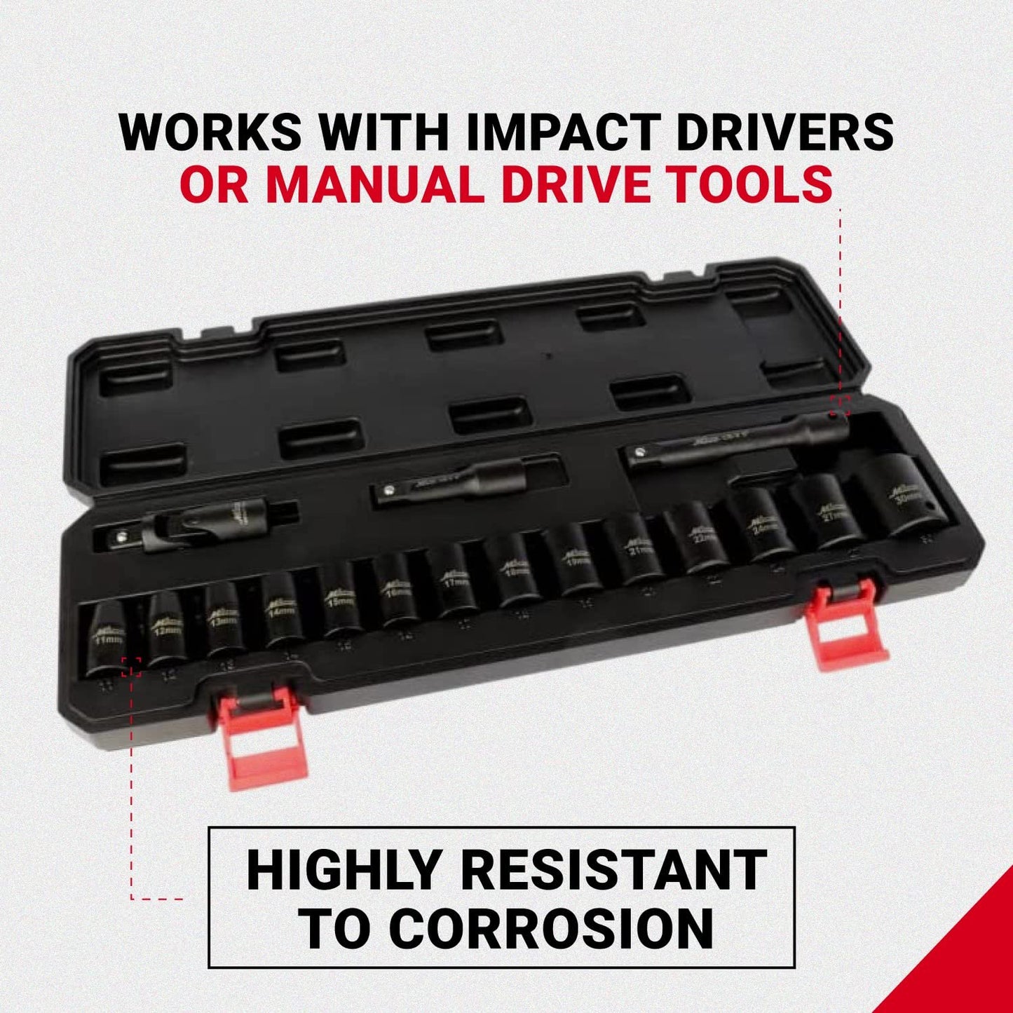 Milton 1300-SS Shallow Socket Sets