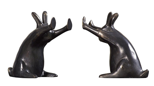 SPI Pushing Rabbits Bookends (Pair)
