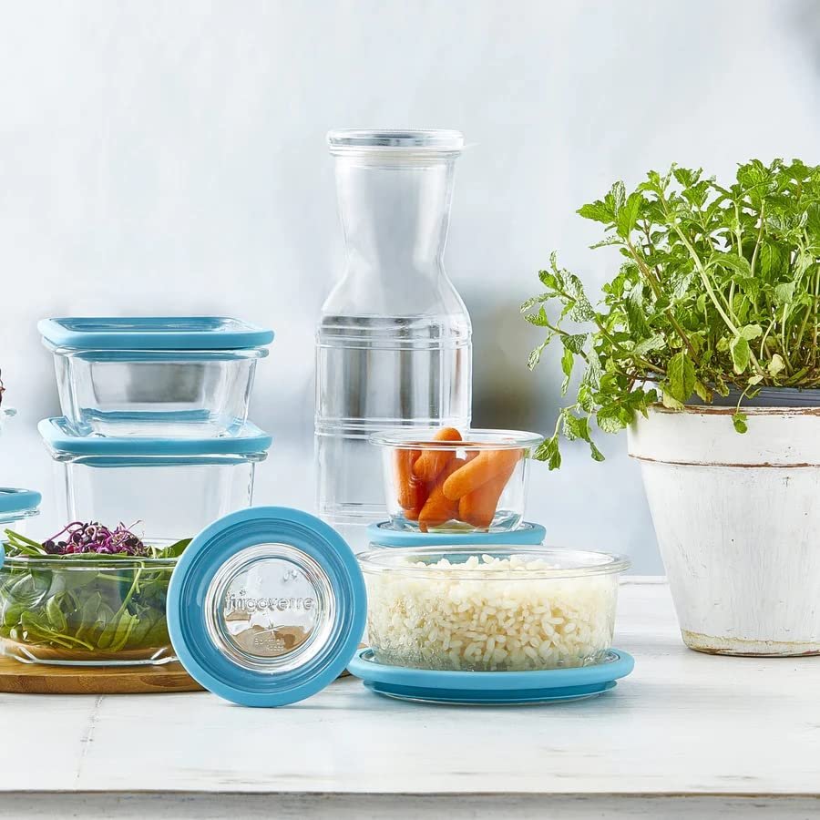 Bormioli Rocco Frigoverre Future Food Storage Container, Made From Durable Glass, Dishwasher Safe, Made In Italy