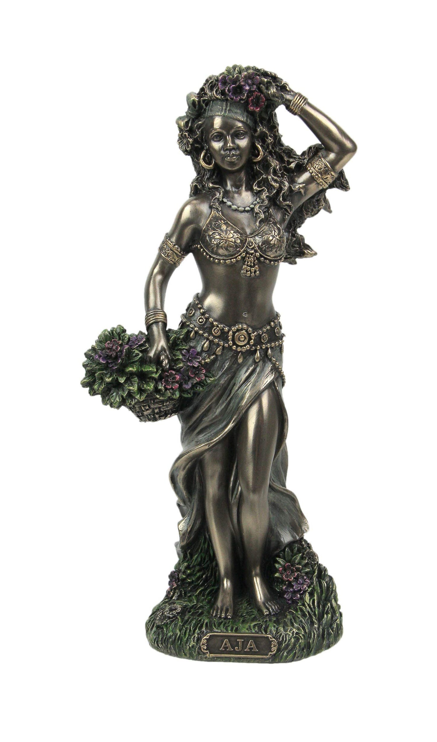 Veronese Design 8 5/8" Aja Santeria Orisha of Forest and Herbs Cold Cast Resin Bronze Finish Statue