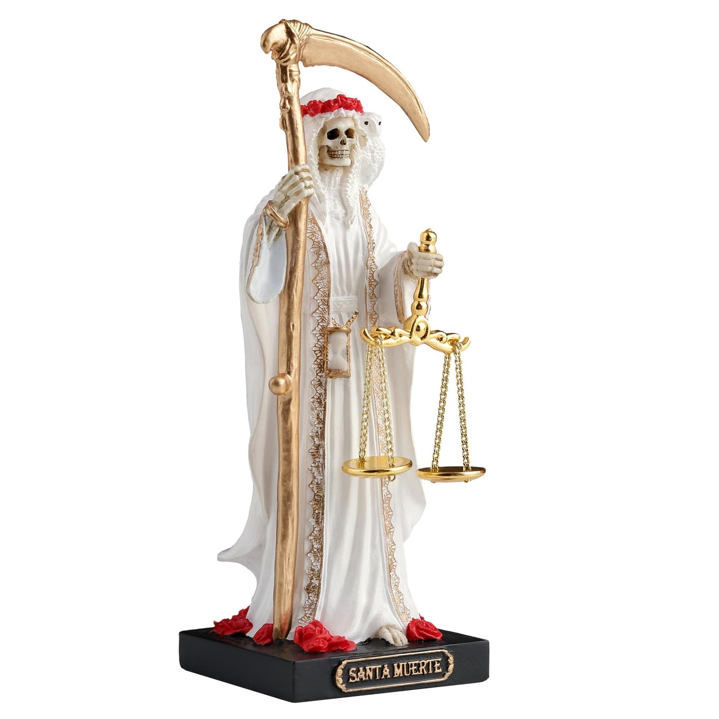Veronese Design 4 1/4 Seven Color Santa Muerte Set of 7 Polystone Hand Painted Collectible Figurine Home Decor Miniature