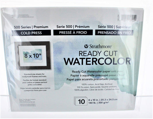 Strathmore Watercolor Paper Pack 8x10-10 Sheets - Pack of 3