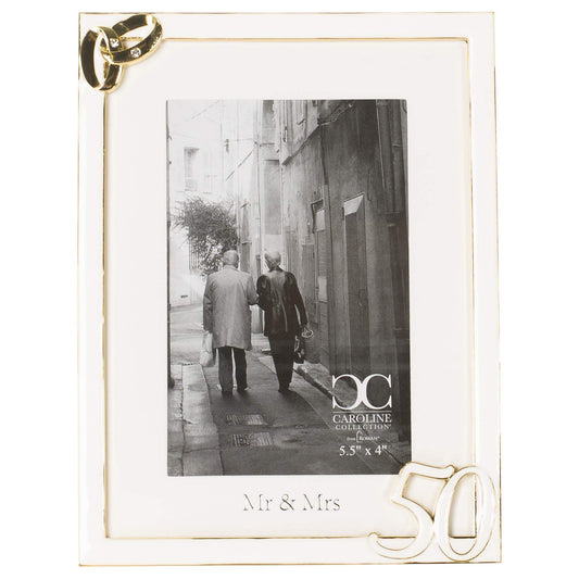 Roman Giftware Inc., Caroline Collection, Wedding & Anniversary, 8" H 50 Wedding Bands Frame 4X6,Religious, Inspirational, Durable (6x1x8)