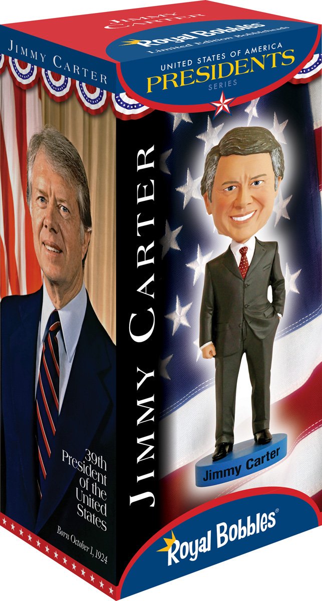 Royal Bobbles Jimmy Carter Bobblehead, Premium Polyresin Lifelike Figure, Unique Serial Number, Exquisite Detail