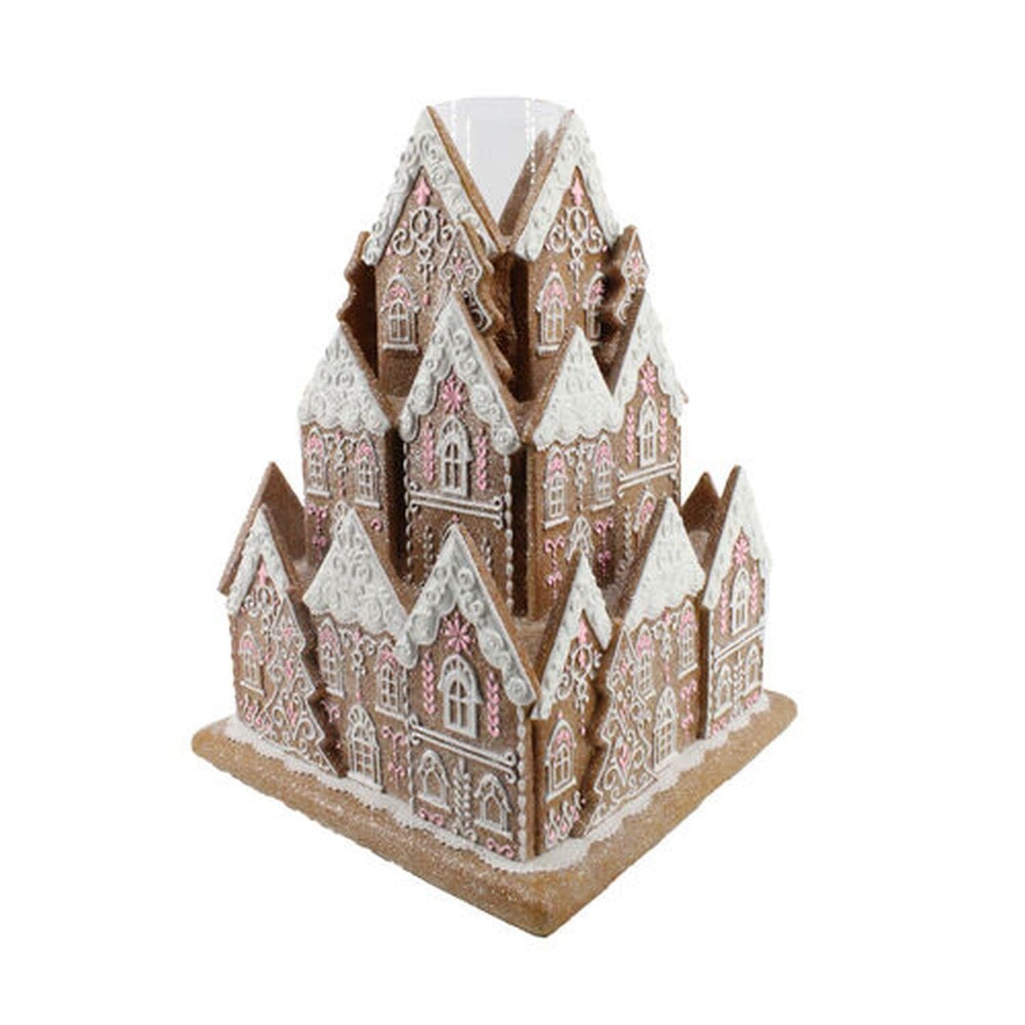 December Diamonds Gingerbread Village Gingerbread Village with Candle Holder - Home Decor, Holiday Decor