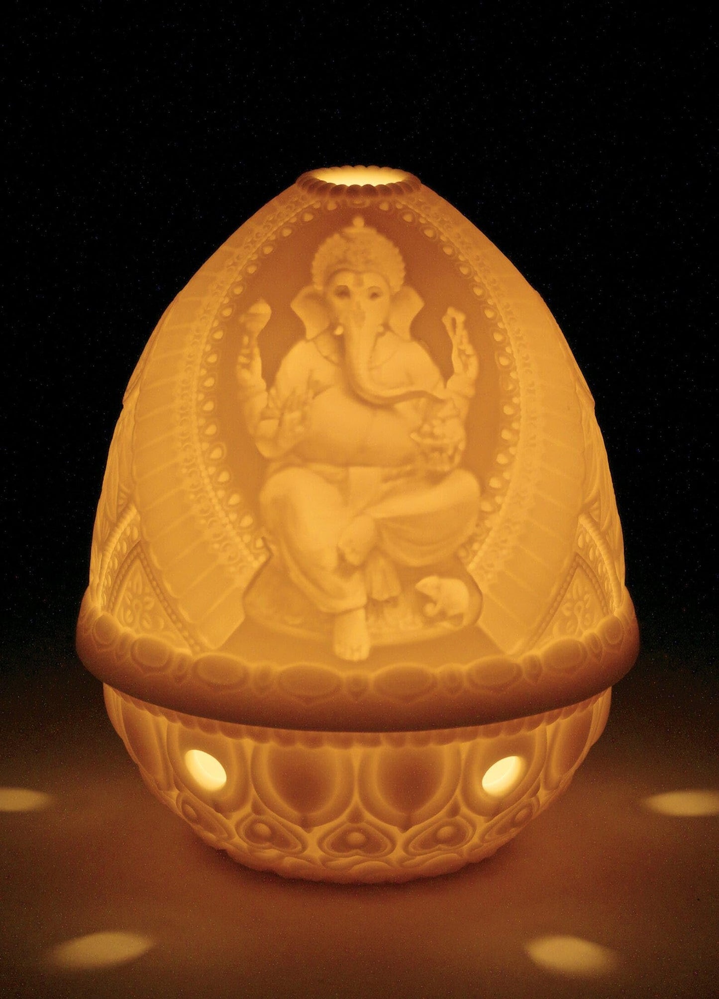 LLADRÓ Lord Ganesha Lithophane. Porcelain Litophane.