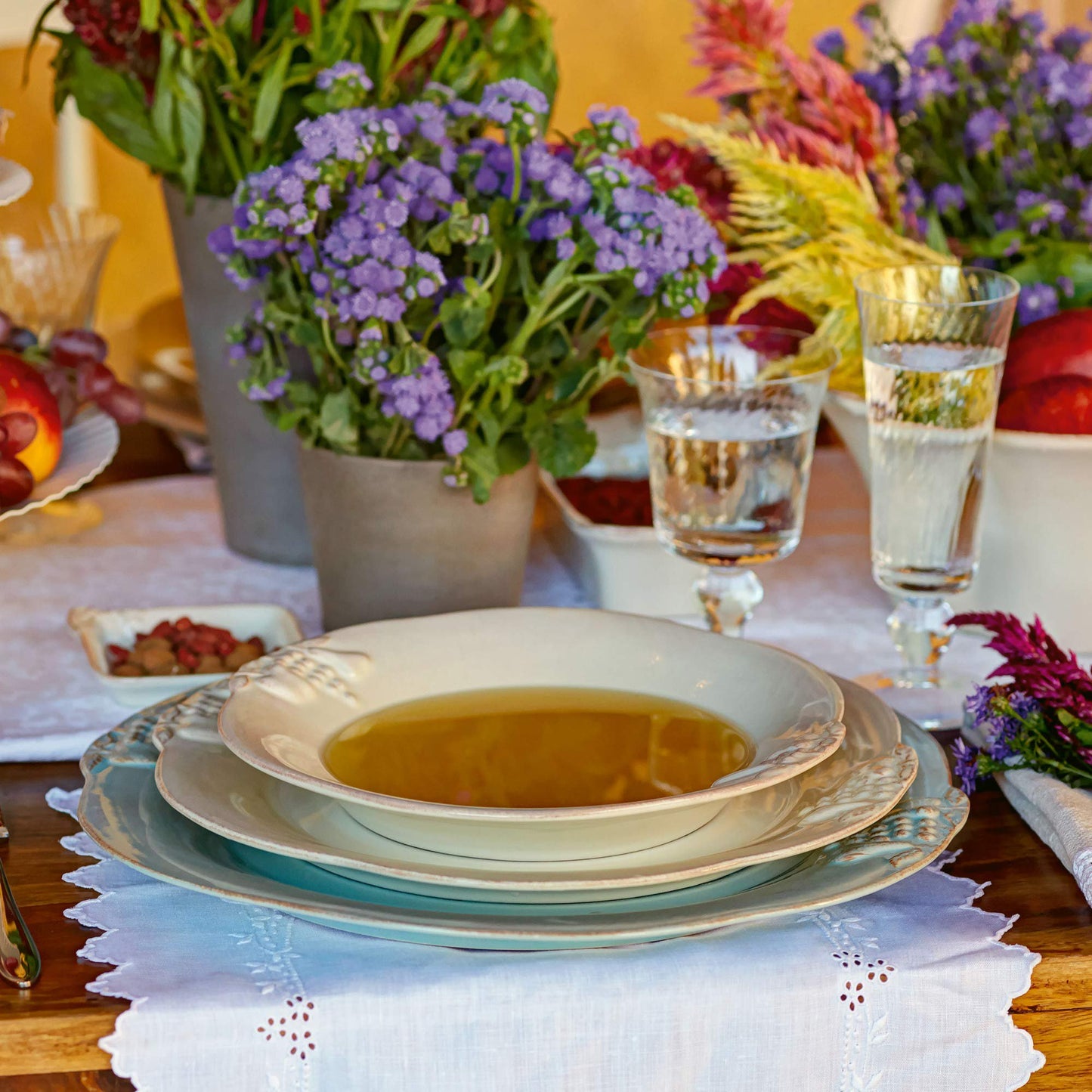 Casafina Ceramic Stoneware 11'' Dinner Plate - Madeira Harvest Collection, Vanilla Crème | Microwave & Dishwasher Safe Dinnerware | Food Safe Glazing | Restaurant Quality Tableware