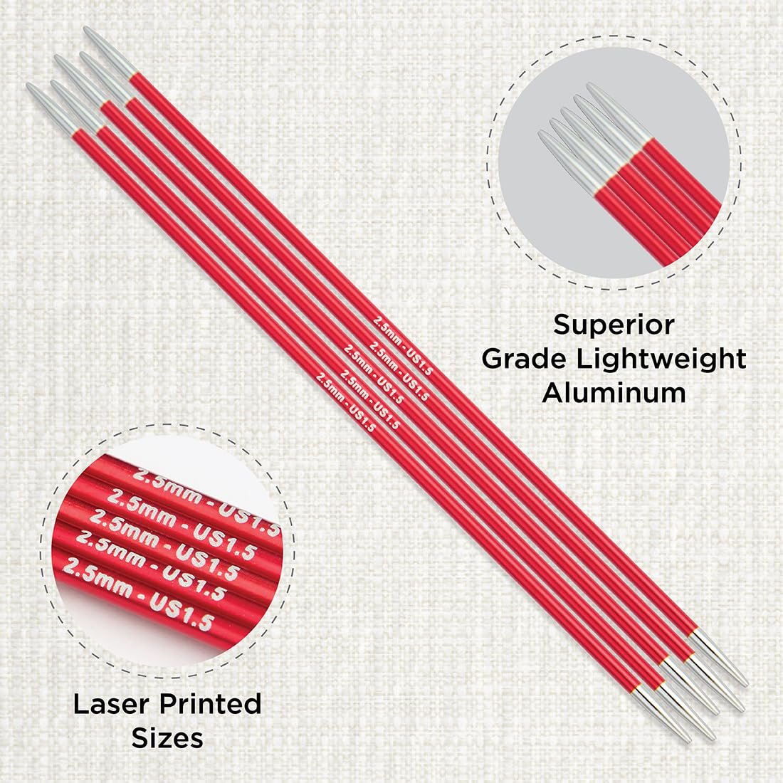 KnitPro Zing Double Pointed Needles 8" (20cm)