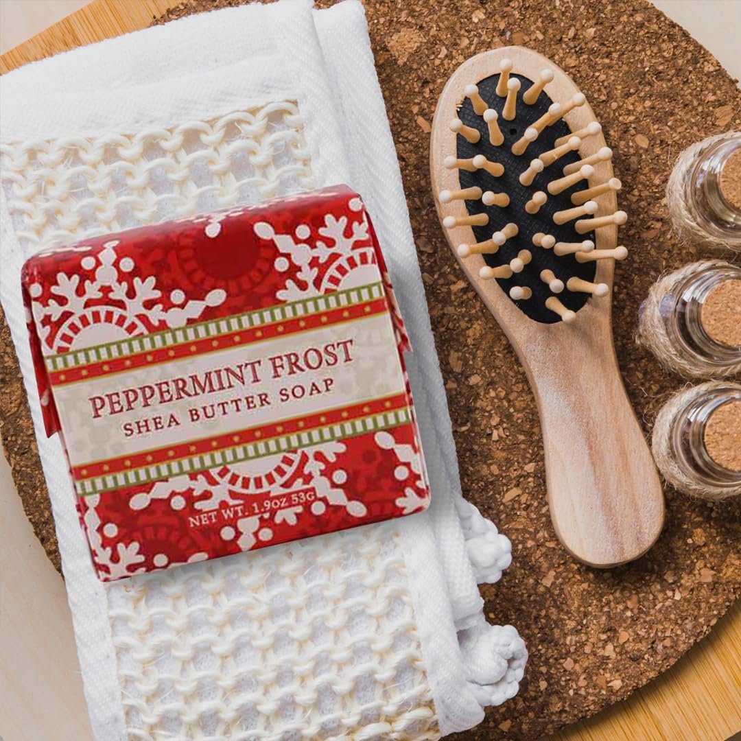 Christmas Holiday Soap Sampler Set - Boxed Set of 4 Holiday Assorted Scents - Enriched with Shea Butter, Essential Oils, Natural Extracts