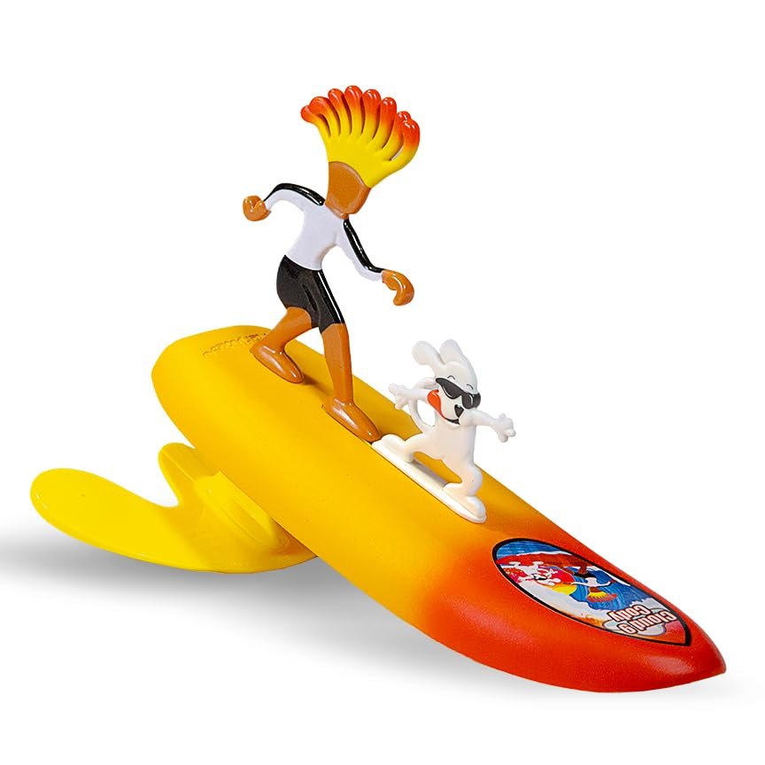 Surfer Dudes Legends & Surfer Pets Wave Powered Mini-Surfer, Pet and Surfboard Beach Toy