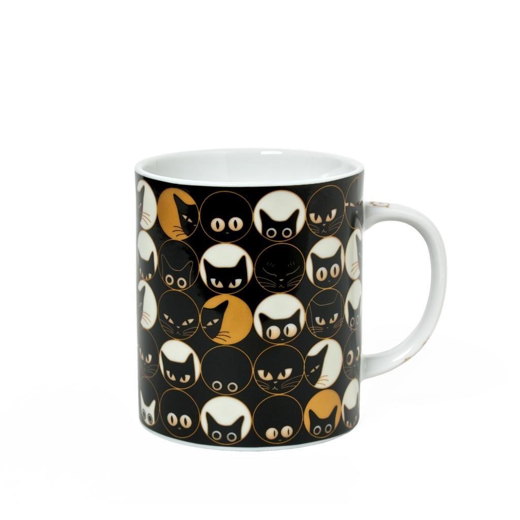 Mug 8oz Cat Eyes Black