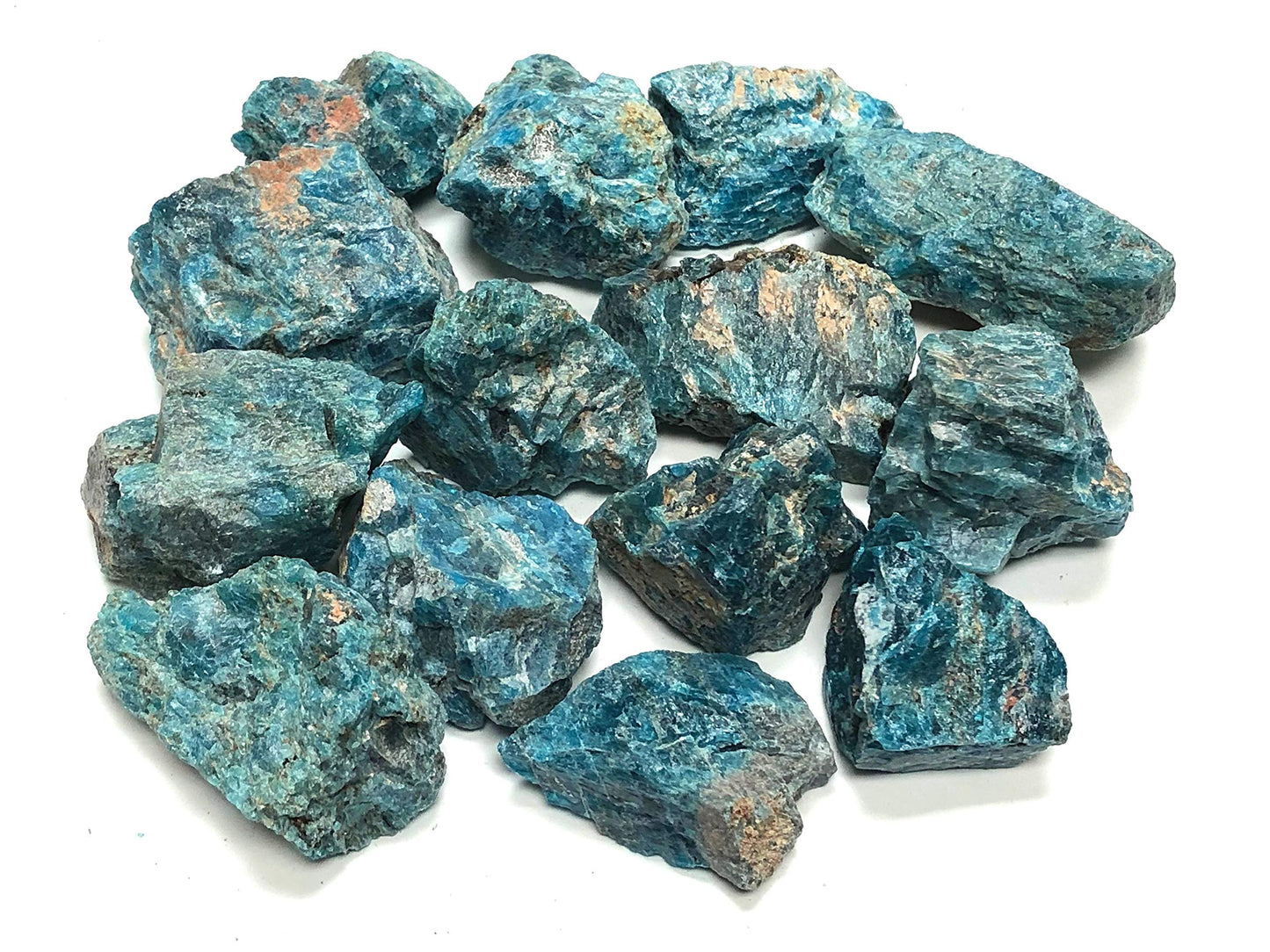 Zentron Crystal Collection: Blue Apatite Large 1" Natural Rough Stones and Velvet Pouch Blue Apatite Large 1" Natural Rough Stones and Velvet Pouch